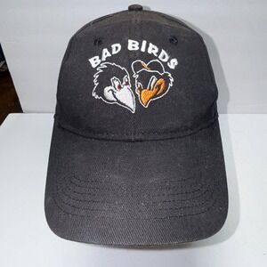 VTG Bad Birds Embroidered Baseball Cap Hat Black Adjustable Cotton Men's